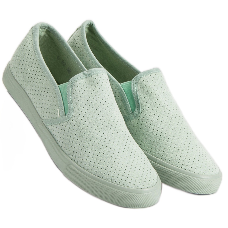 Suede Slip On Tenisice zelena 1