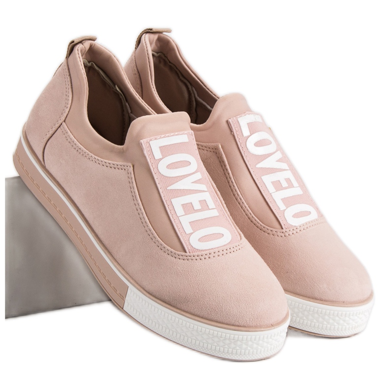 Ideal Shoes Lovelo Slip-On tenisice smeđa 1