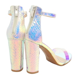 Sandale benzinsko srebrne boje BD344 Srebrne siva višebojan 1