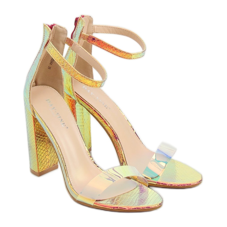 Sandale benzinska zlatna boja BD344 Gold zlatni 1