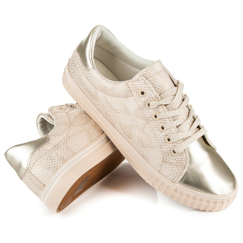 Tenisice sa sjajnim nožnim prstom smeđa 1