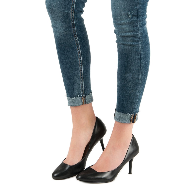 Klasične pumpe na pin crna 1