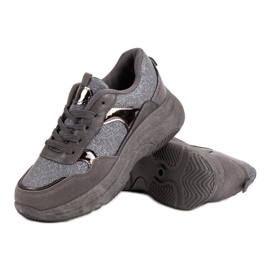 Glitter tenisice na platformi siva 1