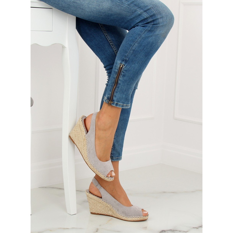Sive espadrile na klinovima YY29P Siva 1