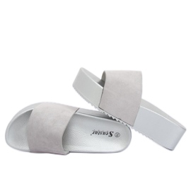 Sive CK76P Sive papuče s visokim potplatom siva 1