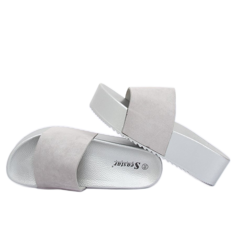 Sive CK76P Sive papuče s visokim potplatom siva 1