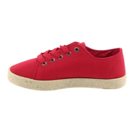 Balerinke espadrile ženske cipele crvena Big star 274424 2