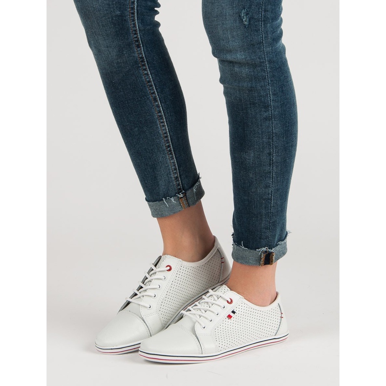 Filippo Ažurne kožne cipele bijela 1