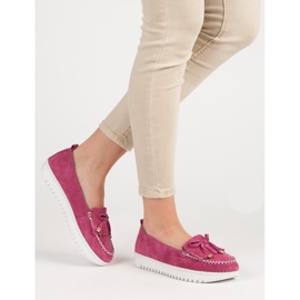 Filippo Modni kožni mokasinci ružičasta 1