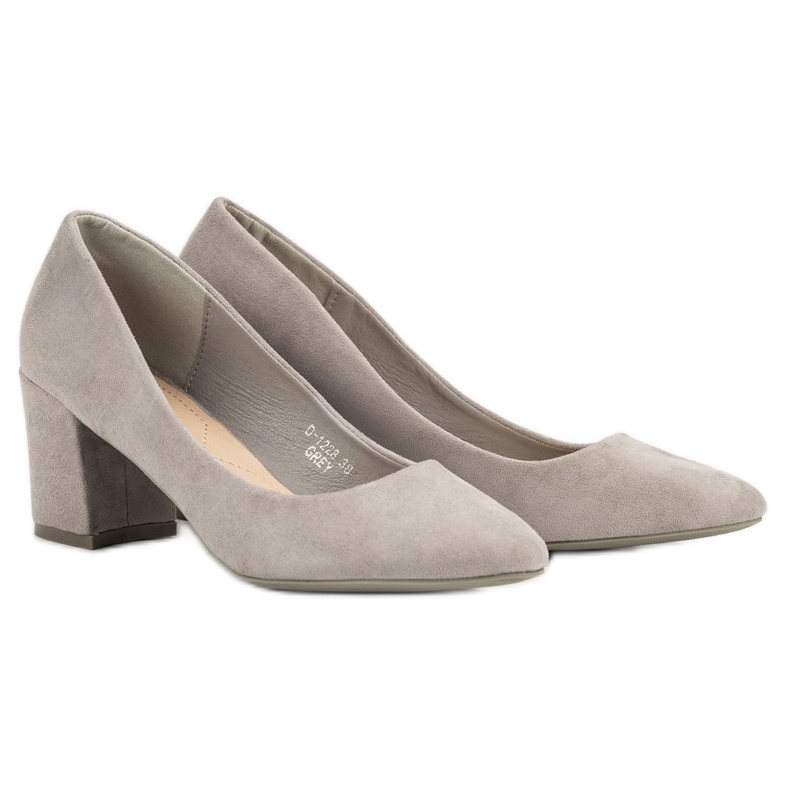 Ideal Shoes Sive crpke na stupu siva 2