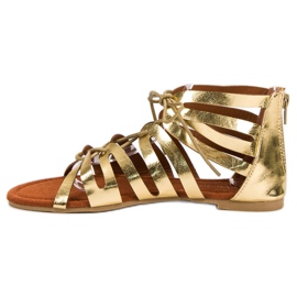 Evento Zlatne vezane sandale zlatna 1
