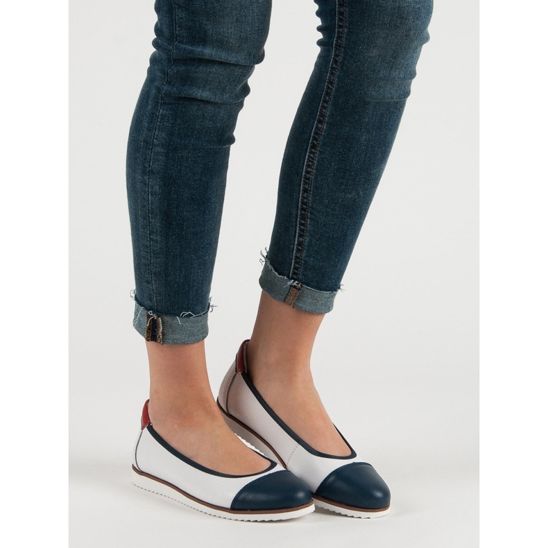 Filippo Udobne kožne balerinke bijela 1