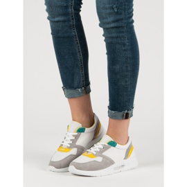 Sportske cipele na vezanje bijela višebojan 1