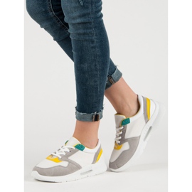 Sportske cipele na vezanje bijela raznobojna 2