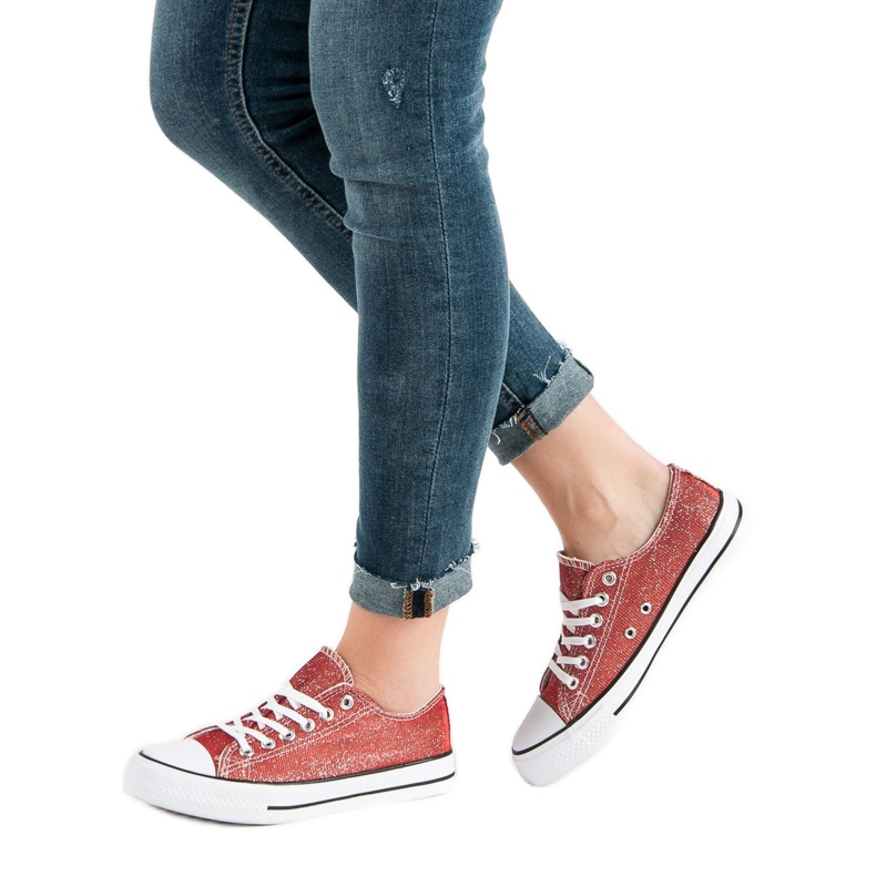 Crvene tenisice sa sjajem višebojan crvena 1