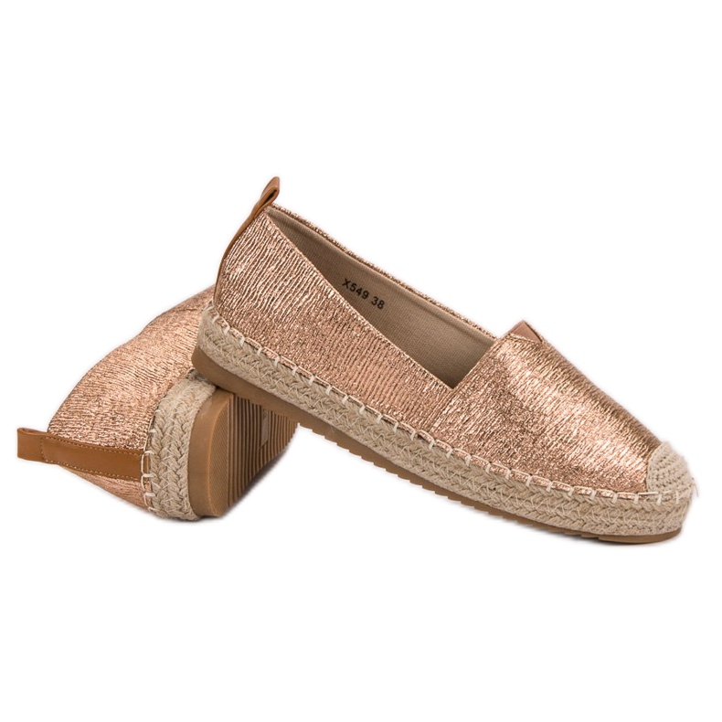 Small Swan Sjajne espadrile žuta boja 2