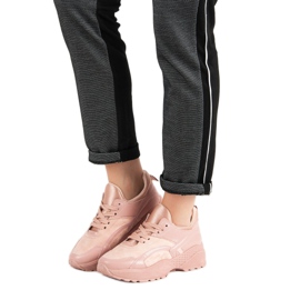 Small Swan Ružičaste tenisice na platformi ružičasta 1