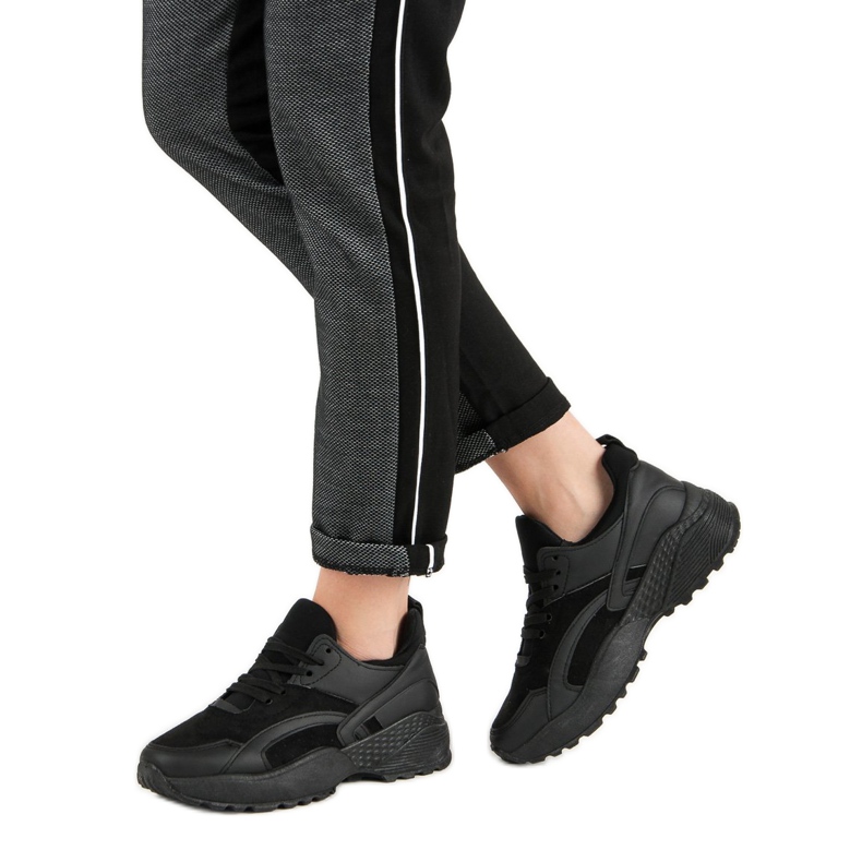 Small Swan Crne tenisice na platformi crno 1