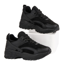 Small Swan Crne tenisice na platformi crna 2