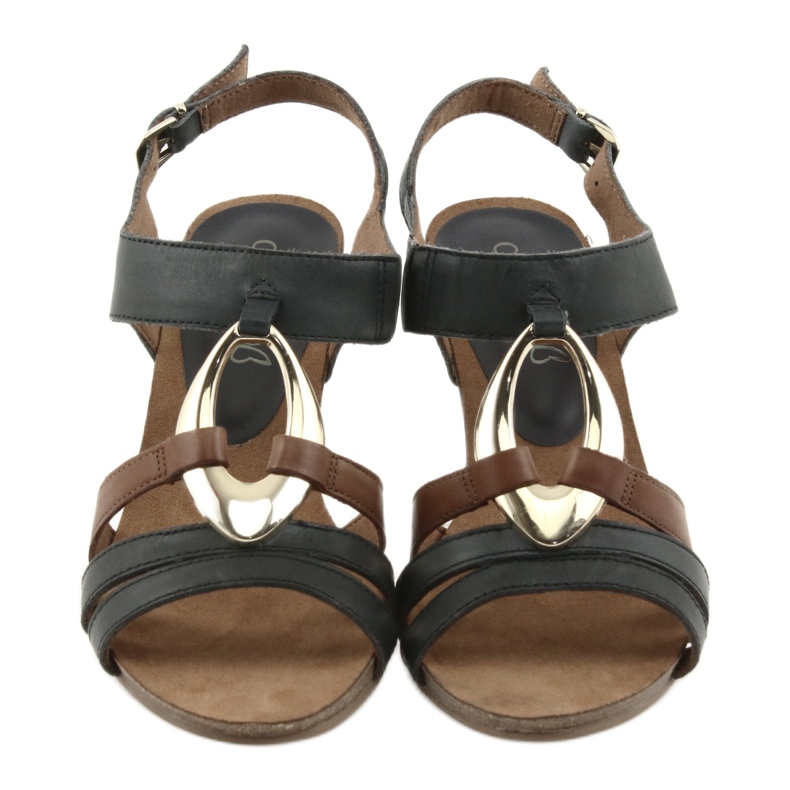 Caprice ženske sandale zlatne ovalne smeđa žuta boja mornarsko plava 6