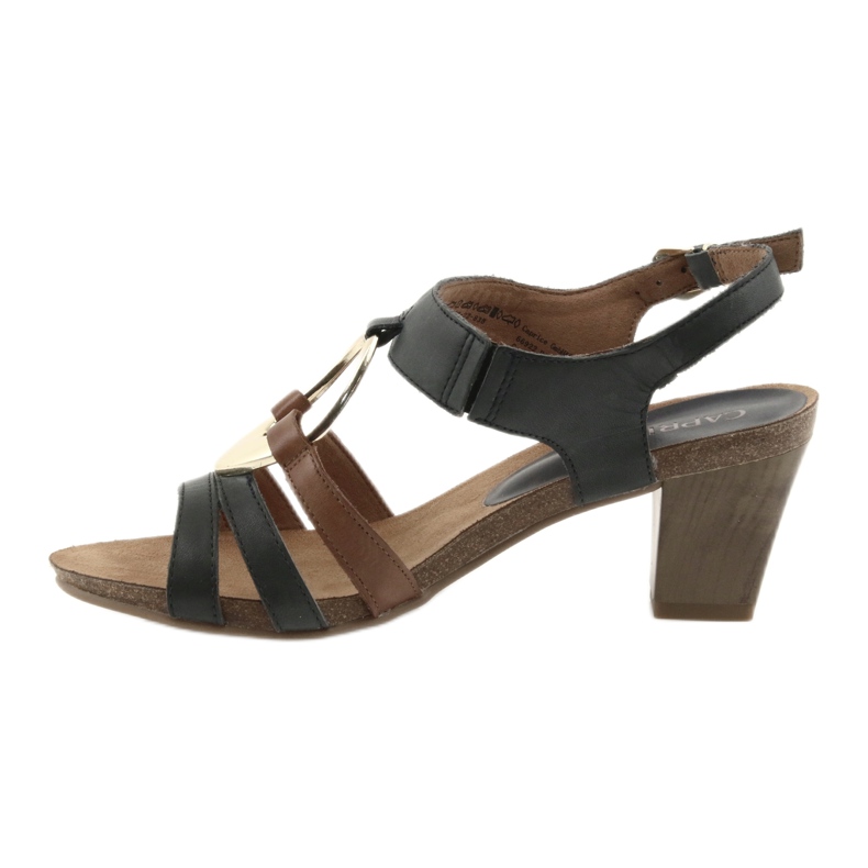 Caprice ženske sandale zlatne ovalne smeđa žuta boja mornarsko plava 2