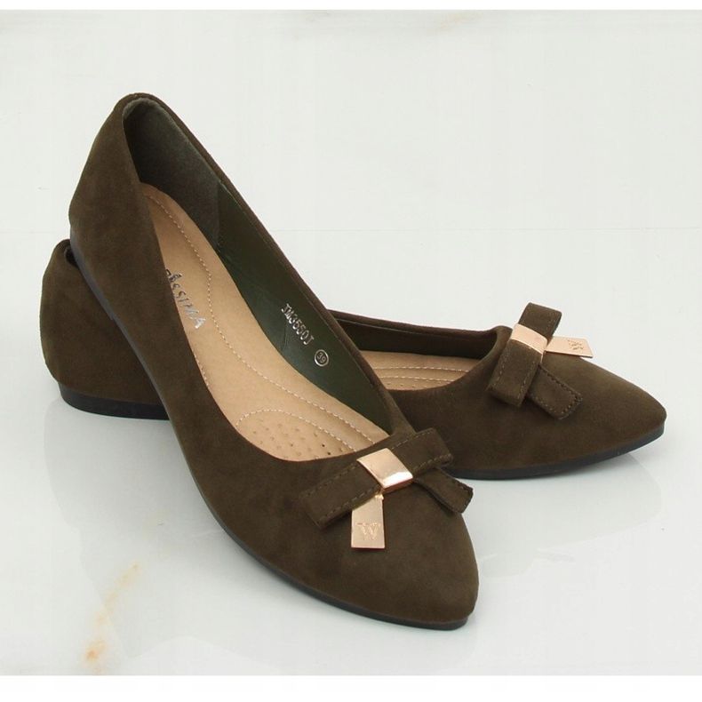 Zelene ženske balerinke JM3550J Verde zelena 1