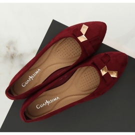 Ženske kestenjaste balerinke JM3550J Burdeo crvena 1