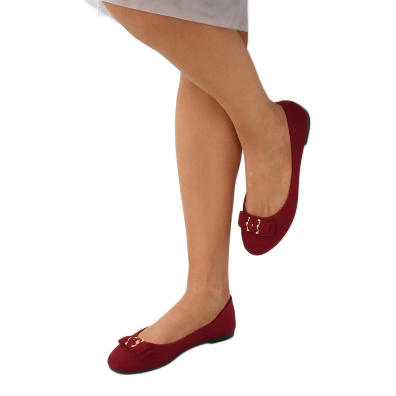 Ženske bordo balerinke JM3553J Burdeo crvena 1