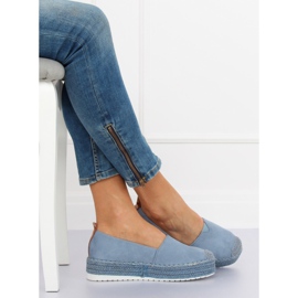 Plava BL247 Plave espadrile na visokim potplatima 1
