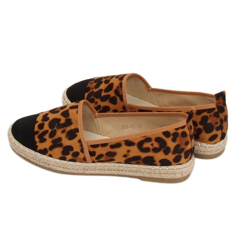Ženske espadrile 888-15 Leopard crna smeđa višebojan 1