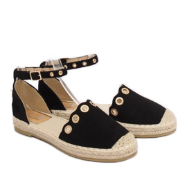 Espadrile s crnim remenom LX170 u crnoj boji crna 1