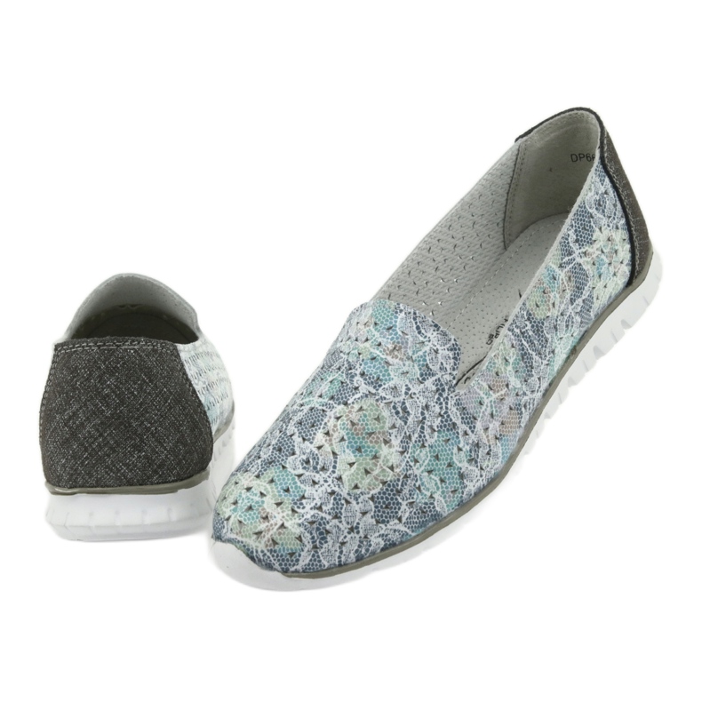 Ženska sportska kožna gospodara Filippo 663 bijela plava siva zelena 4