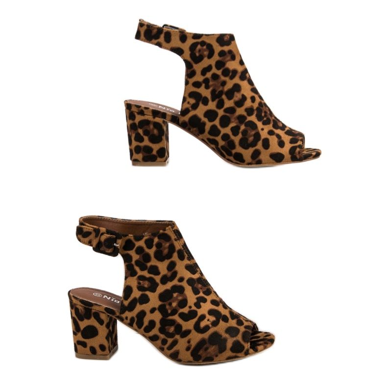 Nio Nio Sandale izgrađene na šanku smeđa 1