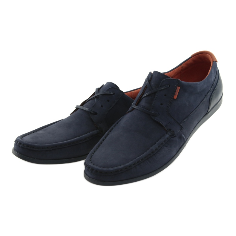 Badura vezane mokasine 3175 tamnoplave naranča mornarsko plava 3