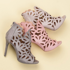 Vices Otvorene sandale od antilopa siva 1