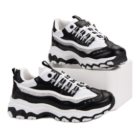 Tenisice sa sjajem bijela crna 2