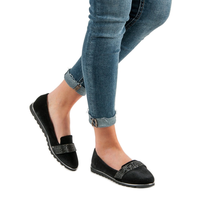 Balerine od velura crno 1