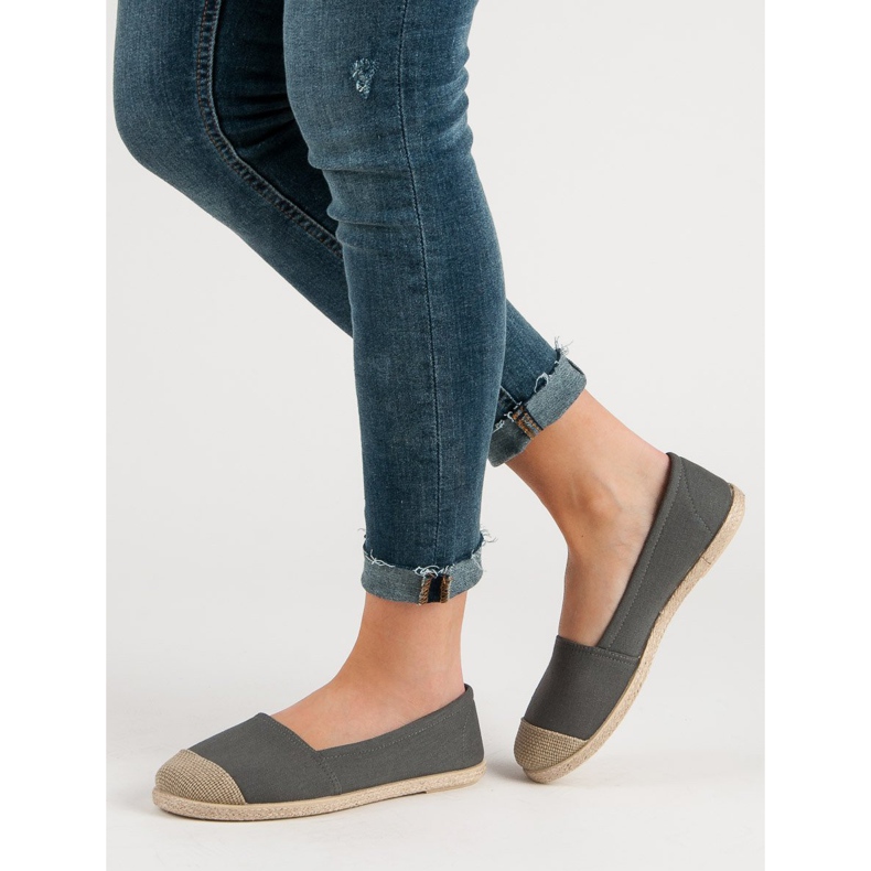Modne sive espadrile siva 1