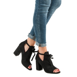 Vinceza Sandale izgrađene na šanku crno 2