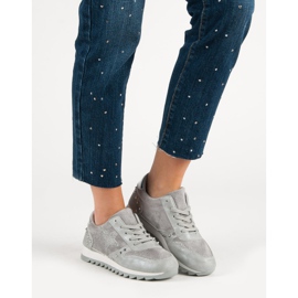 Sportske cipele s kristalima siva 1