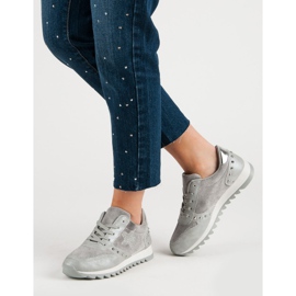 Sportske cipele s kristalima siva 2