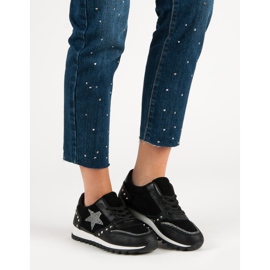 Sportske cipele s kristalima crna 1