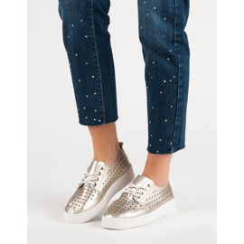 Zlatne ažurne tenisice zlatna 1