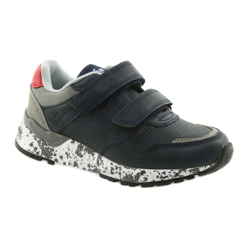 Sportske cipele American Club, kožni umetak BS11 05 siva crvena mornarsko plava 1