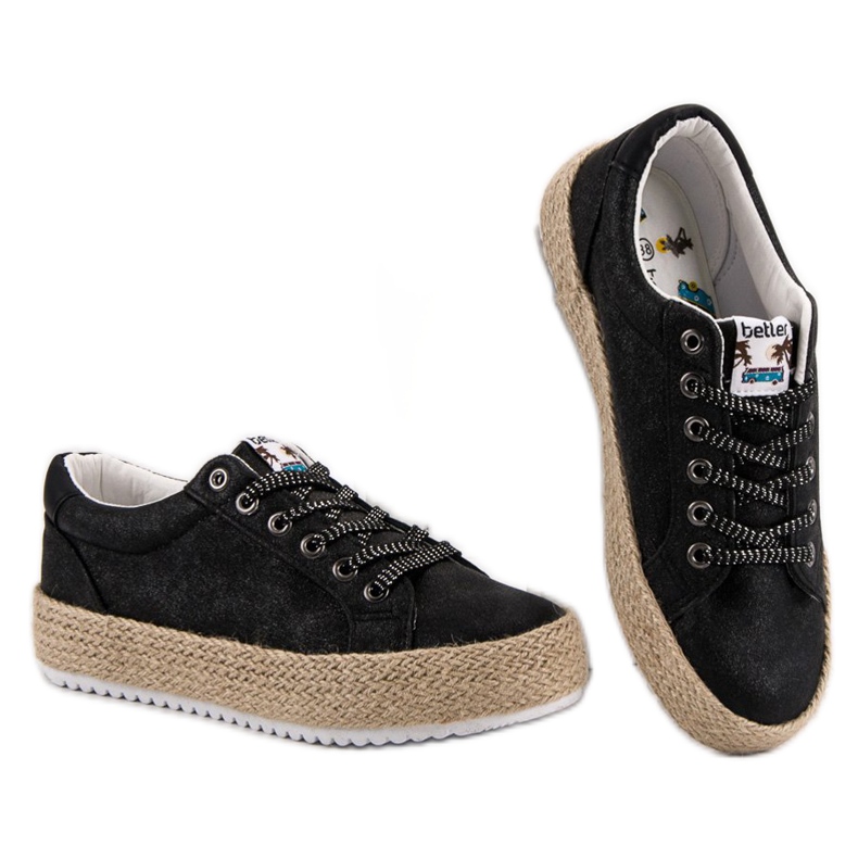 Betler Modne tenisice Espadrilles crna 2
