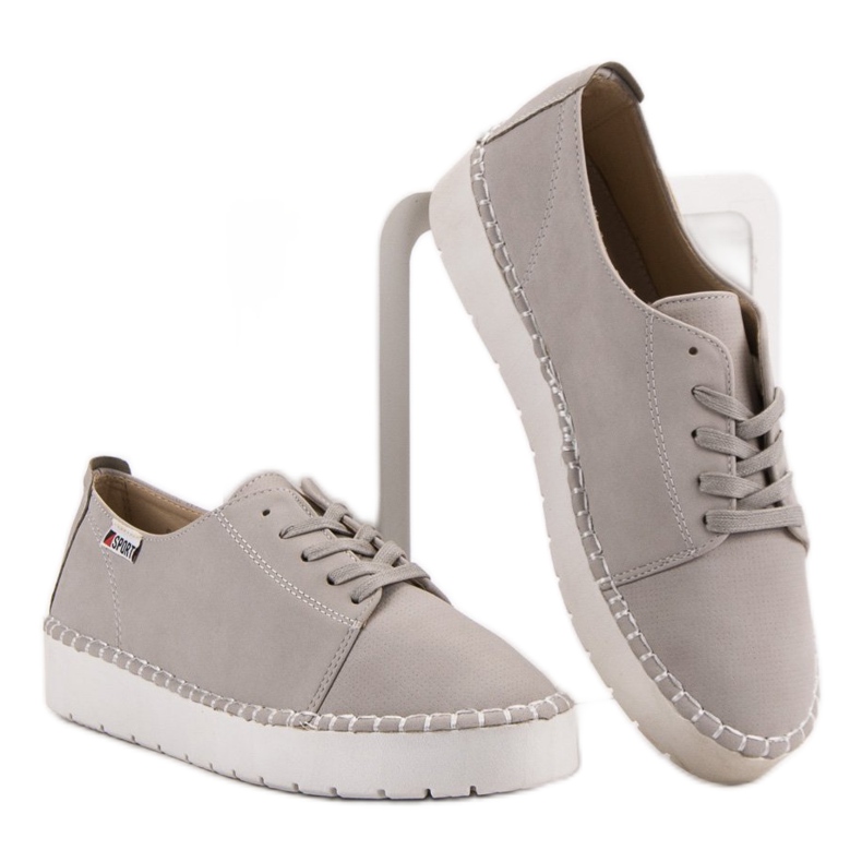 Sivo vezane cipele VICES siva 2