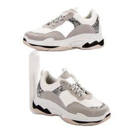 Bijele tenisice s uzorkom crno smeđa 2