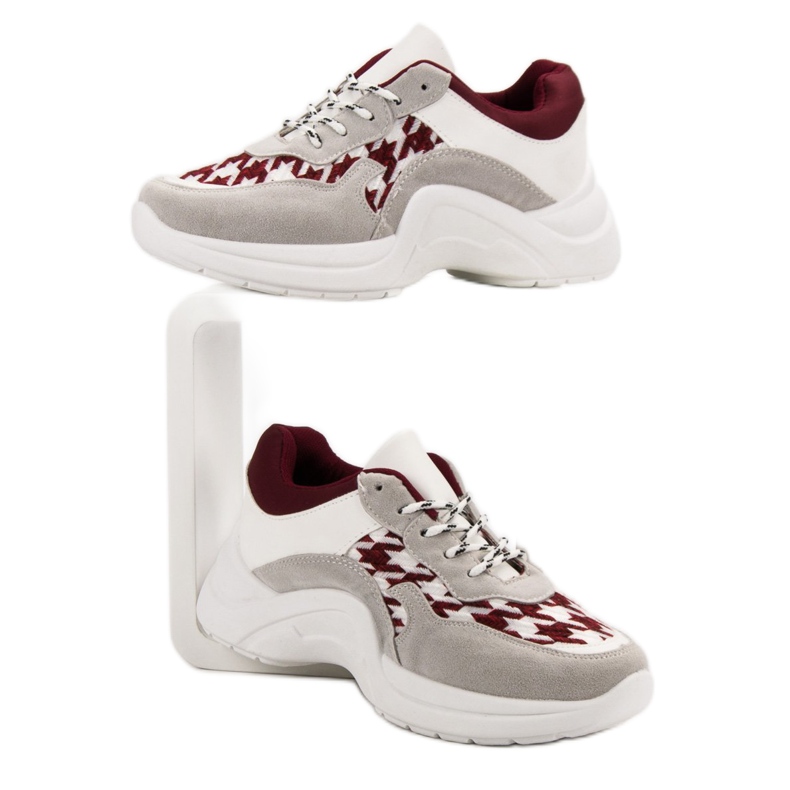 Kylie Sportske cipele s uzorkom siva crvena 2