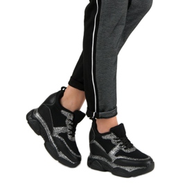 VICES Tenisice s brokatom crno 1