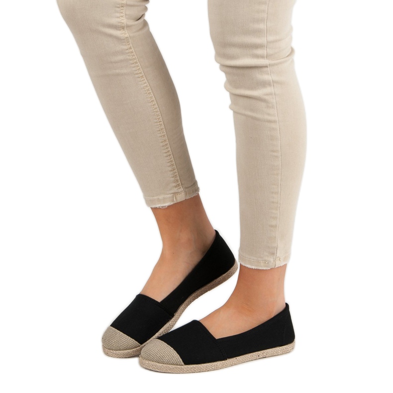 Modne crne espadrile crna 2